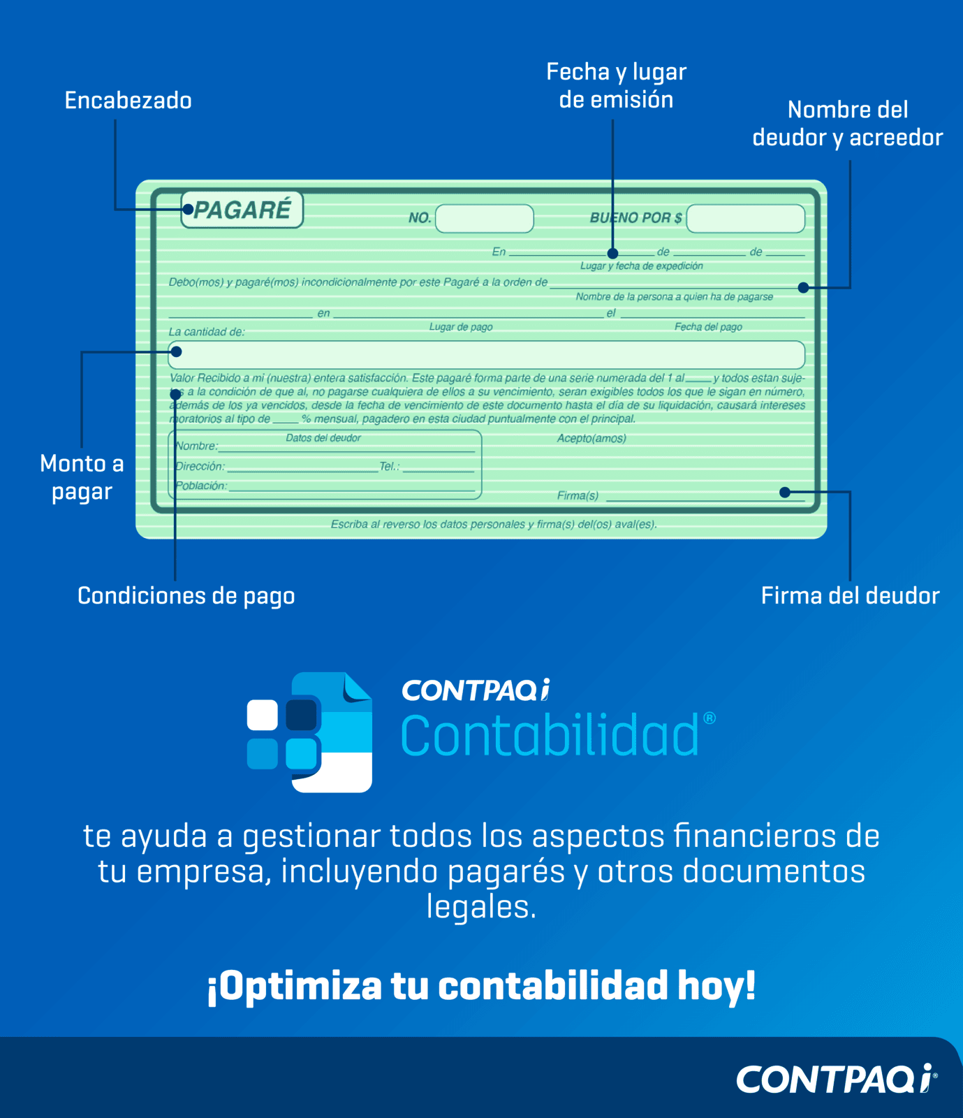 Cómo es un pagaré