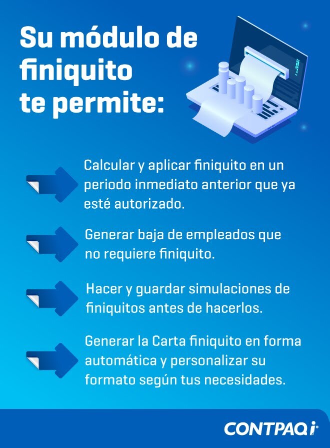 Módulo de finiquito CONTPAQi Nóminas